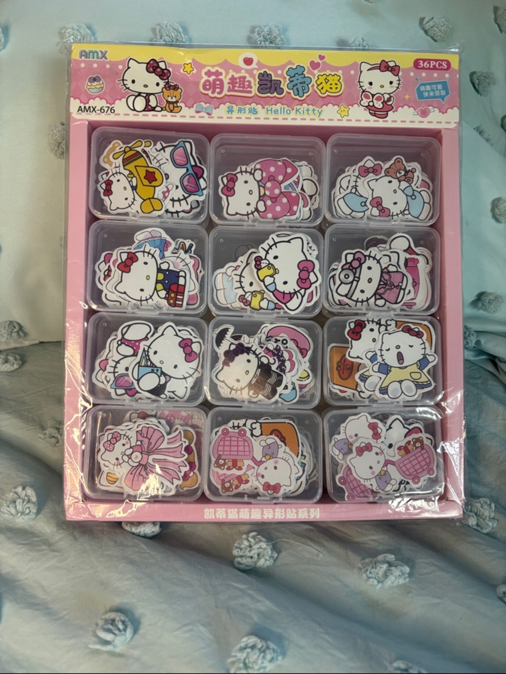 Hello Kitty Sticker Pack - Pink White Yellow Assorted Characters
